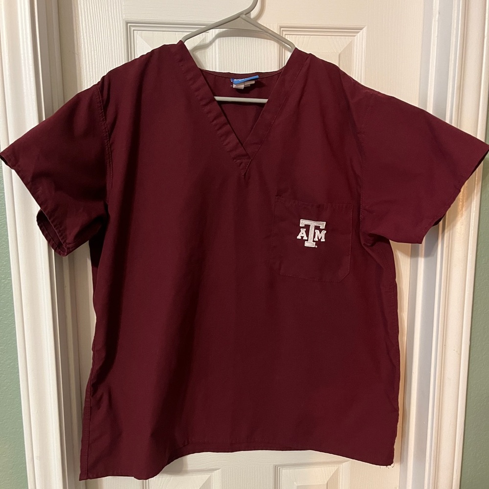 Smart Scrubs Burgundy V-Neck Top